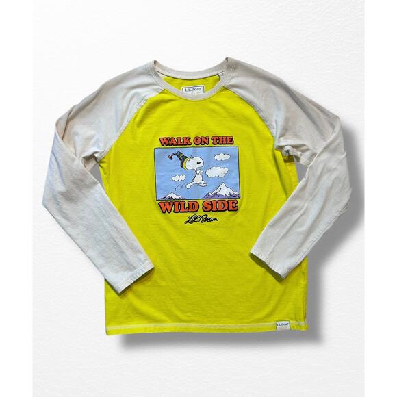 L.L. Bean Other - LL Bean x Peanuts Organic Long-Sleeve Baseball Tee, Size 14/16